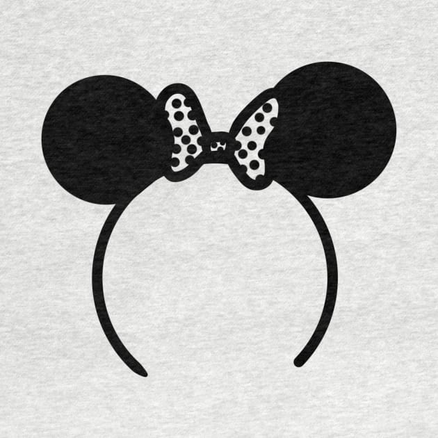 Black and White Minnie Ears by CalliesArt